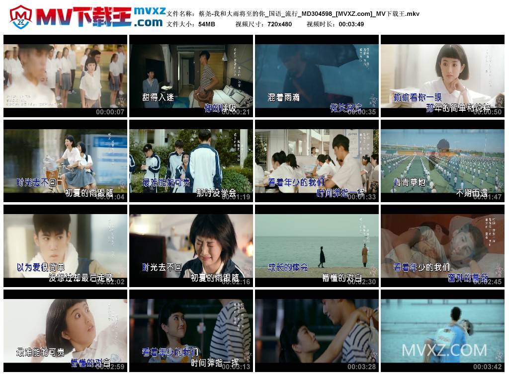 蔡尧-我和大雨将至的你_国语_流行_MD304598